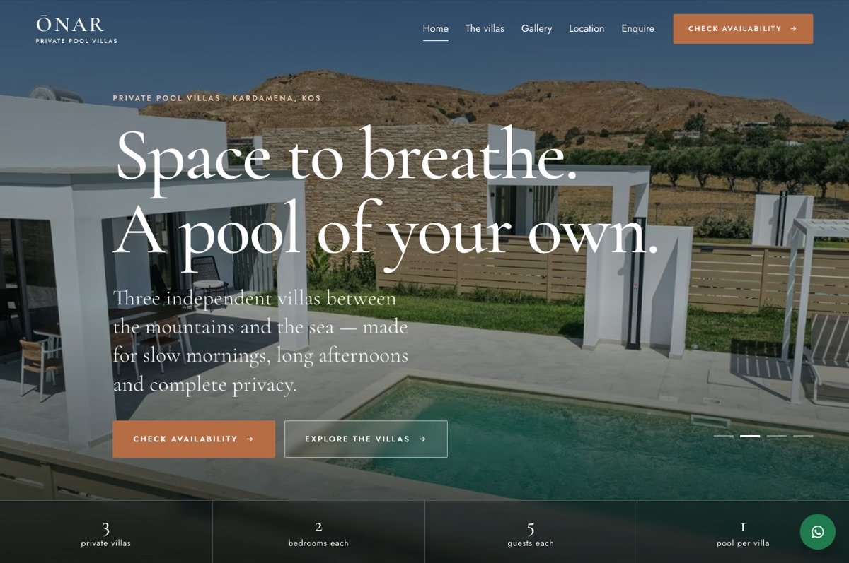 ŌNAR Private Pool Villas — Καρδάμαινα, Κως