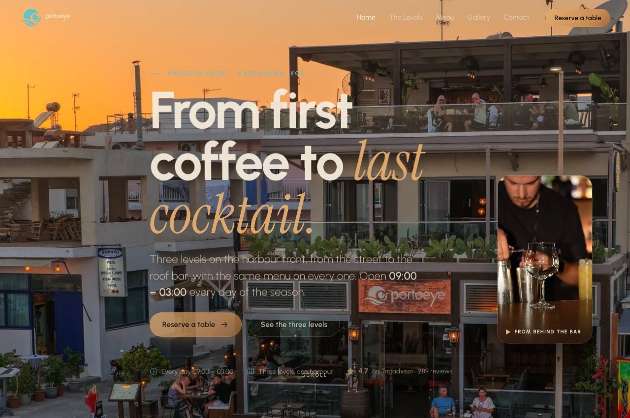PortoEye Cocktail Bar & Grill — Λιμάνι Καρδάμαινας, Κως